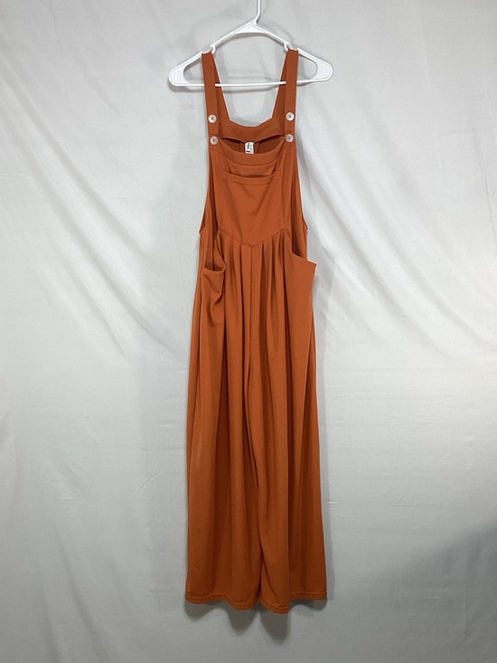 HALARA Pants - HALARA XL Rust Orange Wide-Leg Jumpsuit Overalls